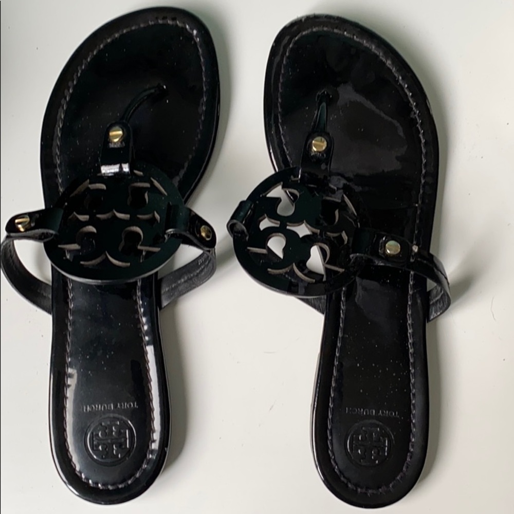 Sleek black Tory Burch Sandals